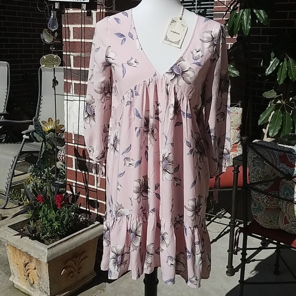 entro Dresses & Skirts - 💙entro Babydoll Dress in Pink with Floral Print